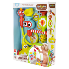 Yookidoo 大眼瀑布蓮蓬頭套組 戲水玩具, 讓孩子愛上洗澡, 促進手眼協調, 獨立遊戲探索, 多色, 1盒