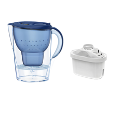 ANTIAN 家用廚房淨水除垢濾水壺/自來水濾水器/過濾水壺 附濾心, 藍色, 1個