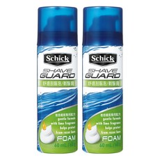 舒適牌 Schick 刮鬍泡 敏感型, 溫和配方 清新青檸香氣, 60g, 2瓶