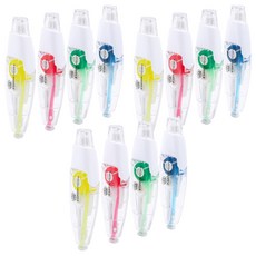 Rota 螢光筆底線貼紙筆型 4款套組, 3套, 黃色, 粉紅色, 綠色, 藍色