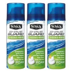 舒適牌 Schick 刮鬍泡 敏感型, 溫和配方 清新青檸香氣, 60g, 3瓶