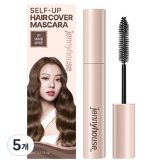 제니하우스코스메틱 셀프업 헤어 새치 커버 마스카라 8ml, 내추럴 브라운, 5개