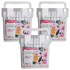 ARTMORE 專業用酒精油性雙頭麥克筆, 60色, 3套