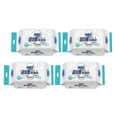 無塵氏 雲朵花紋 靜電除塵紙，加大加厚，雙面可用，各拖把適用, 20.5 x 29.5cm, 4包