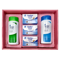 Savlon 沙威隆 輕盈芳香套組 S3F-DAE 抗菌洗髮精300g + 經典抗菌皂80g 3個+ 抗菌沐浴精300g, 1組