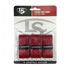 LOUISVILLE Slugger ls prime bat grip 三入裝握把布 0.6mm lz1101tsc, 紅色, 1組