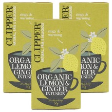 클리퍼 유기농 레몬 앤 진저, 50g, 3개, 1개입