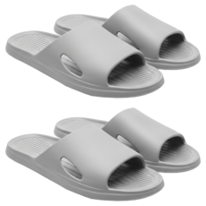 TAIWAN SLIPPER 台灣犀利趴 沐光系列 一體成型輕巧拖鞋, 灰色, 2雙