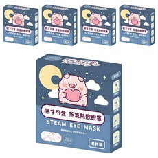 宜客 胖才可愛 蒸氣熱敷眼罩 玫瑰, 5個, 5片