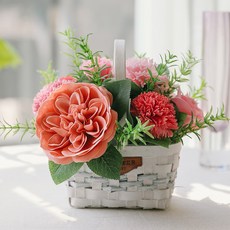 ASPASIA Emmaen 康乃馨香皂花籃 + 留言禮帽, 粉色的