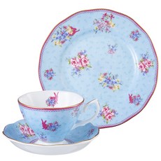 ROYAL ALBERT 糖果系列 咖啡杯 + 杯碟 + 20cm盤子組 40002532, 蜜糖兔, 咖啡杯 + 杯碟 + 盤子, 3個