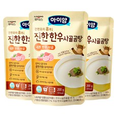 아이얌 간편요리 홈쿡 진한한우 사골, 곰탕, 3개, 200g
