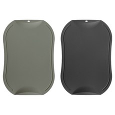 doble 韓國產專利無痕抗菌砧板, 卡其色 + 深灰色, 1套