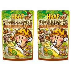 바프 쿠키앤바나나크림 아몬드, 190g, 2개