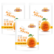 AKIRA 御衣坊 橘子水晶 多功能生態濃縮洗衣精 補充包 天然冷壓橘油 植萃潔淨配方 中性溫和, 2L, 3包
