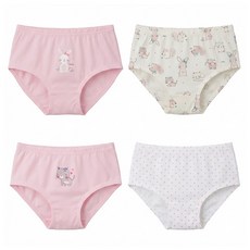 BASE ALPHA ESSENTIALS 女童款棉質三角內褲4件組