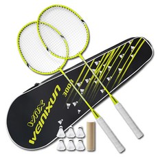 Weinixun Bosika羽毛球拍 2入+羽毛球 6入+收納包組 LG, 1套, WNX-3008