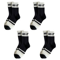 소니오 여성용 데일리 베어 패션 양말 4켤레 세트