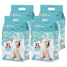 咪咪購物 寵物尿布墊 特厚款, 25片, 4包