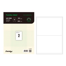 Formtec 雷射光澤標籤 LB3120 標籤紙, 100個, 2格