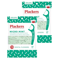 Plackers 派樂絲 微薄荷 清涼牙線棒, 75支, 2包