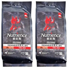 Nutrience 紐崔斯 黑鑽無穀小型犬 + 凍乾 牛肉 + 羊肉 含 87% 鮮肉, 300g, 2包