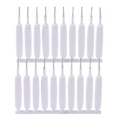아워웍스 다용도 샤워기 구멍 틈새 청소솔 PP 미니 브러쉬 20p, 화이트, 1개