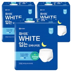 화이트 입는 오버나이트 라지 뉴, 대형, 8개입, 3개
