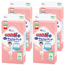GOO.N 大王 日本境內版 SJ柔觸肌系列 黏貼型尿布 9~14kg, 176片, L