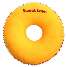 圓形靠墊, 黃色(Sweet Love款), 1個