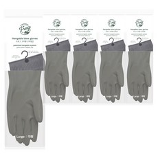 프로그 고리형 고무장갑, 그레이, 대(L), 5개