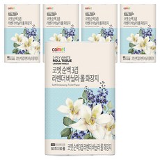 코멧 순백 3겹 라벤더 바닐라 롤화장지, 30m, 30개입, 5개