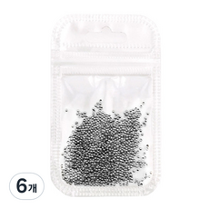 圓形半球飾品鉚釘 1000p, 銀黑色, 6個