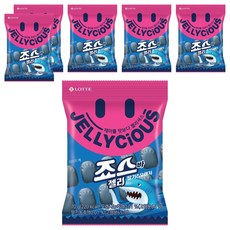 롯데웰푸드 젤리셔스 죠스바 젤리, 70g, 6개