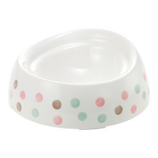 Richell 利其爾 犬用便利餐碗 SS 淺型, 1個, 白色普普風