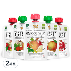 알렉스앤필 시원하게 쑥 세트 5p, 2세트, 사과 + 시나몬 혼합맛, 딸기 + 바닐라 혼합맛, 복숭아 + 바닐라 혼합맛