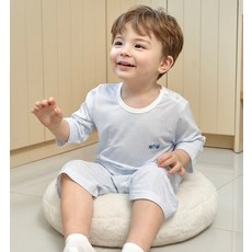 유니프랜드 카 쿨 레이온 7부 내의 상하의 세트