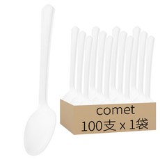 comet 免洗湯匙 白色, 100支, 1袋