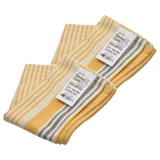 DULTON 100%印度綿 家事布 擦拭巾 70 x 50cm 黃色/海軍藍, 2個