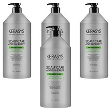 케라시스 두피 딥클렌징 비듬 클리닉 샴푸 클린 앤 프레쉬향, 1.5L, 4개
