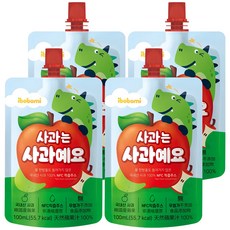 ibobomi 100%天然蘋果汁，韓國產蘋果，非濃縮還原，無添加，100ml, 4包