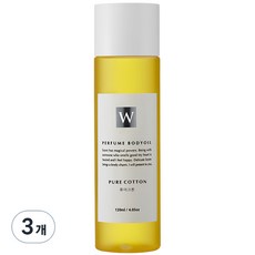 화이트센트 향기좋은 모이스처 마사지 바디오일 퓨어코튼, 120ml, 3개