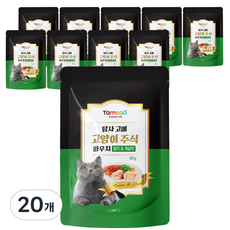 탐사 고양이 고메 주식 파우치, 85g, 20개, 참치+게살