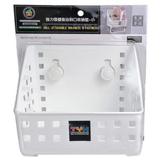 騰宇 強力吸壁衛浴斜口收納籃-小 免釘安裝, TYH-38450, 1個