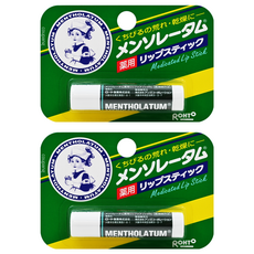 MENTHOLATUM 曼秀雷敦 經典滋潤護唇膏 高度保濕, 薄荷, 4.5g, 2個