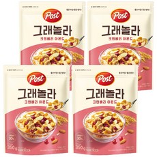 포스트 그래놀라 크랜베리 아몬드 시리얼, 350g, 4개