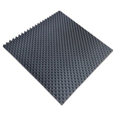 닥터하우스 현관문 셀프 시공 접착식 계란형 난연 방음패드 흡음보드 100 x 100 cm 50T, 차콜, 1개