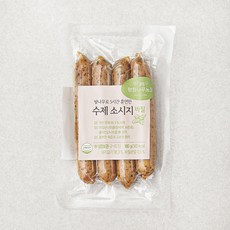 벚나무 5시간 훈연한 수제 소시지 바질, 180g, 1개
