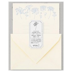 日本MIDORI花色和紙信紙組 信紙信封套裝 日式文具精選, 白色(86928), 1包