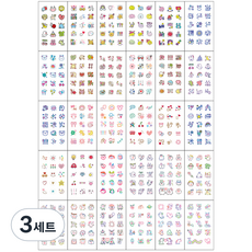 圖案印花紋身貼紙 Fancy 30款入, 混色, 3組